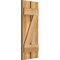 Ekena Millwork Spaced Board-n-Batten Shutters w/Z-Bar, Rough Sawn Western Red Cedar, 11 1/4W x 28H, PR RBS06Z11X028RWR - alternate 5